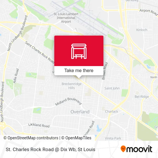 Mapa de St. Charles Rock Road @ Dix Wb