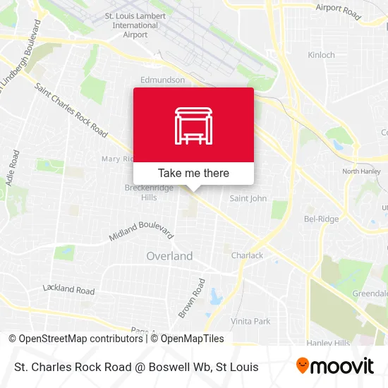 St. Charles Rock Road @ Boswell Wb map