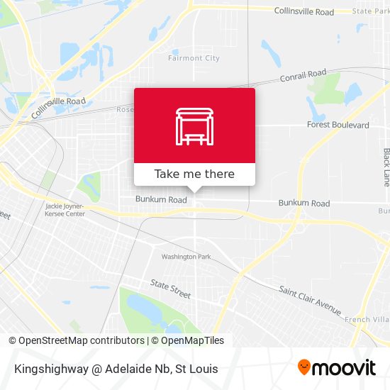 Kingshighway @ Adelaide Nb map