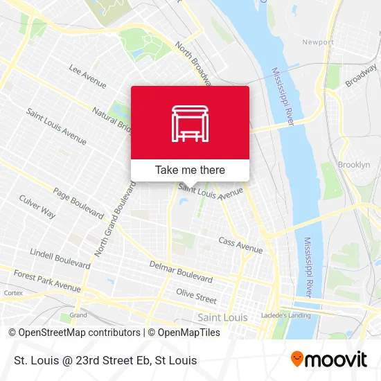 St. Louis @ 23rd Street Eb map