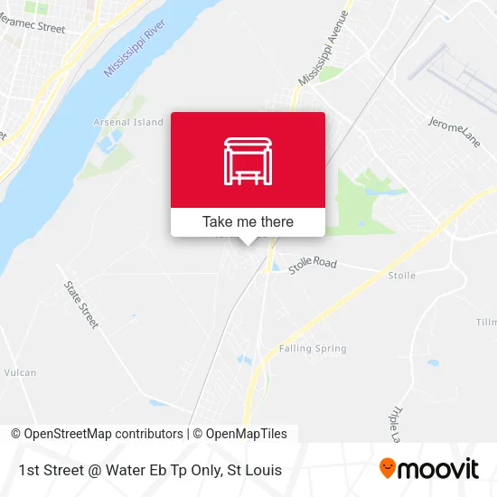 Mapa de 1st Street @ Water Eb Tp Only