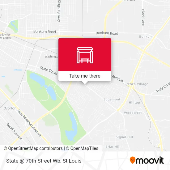 State @ 70th Street Wb map