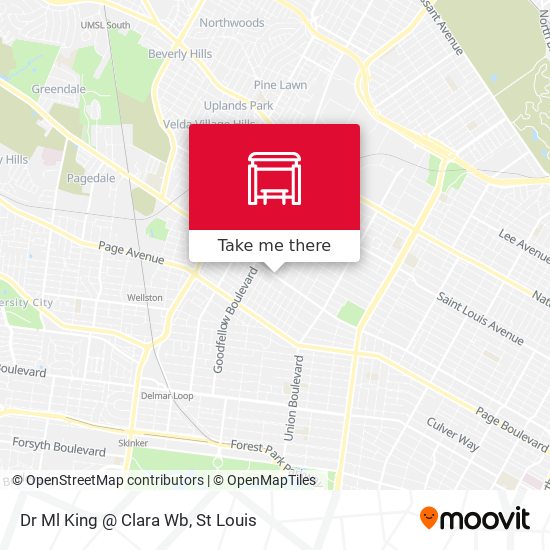 Dr Ml King @ Clara Wb map