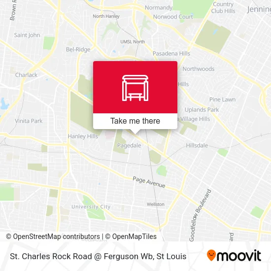 Mapa de St. Charles Rock Road @ Ferguson Wb
