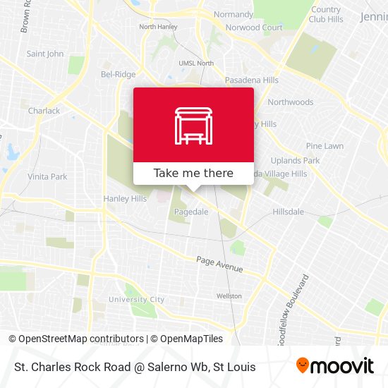 St. Charles Rock Road @ Salerno Wb map
