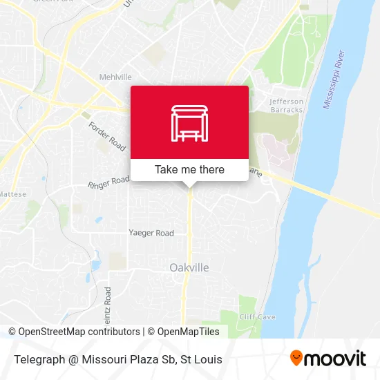 Telegraph @ Missouri Plaza Sb map