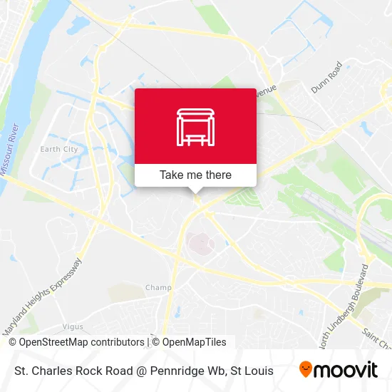Mapa de St. Charles Rock Road @ Pennridge Wb