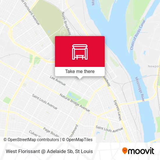 Mapa de West Florissant @ Adelaide Sb