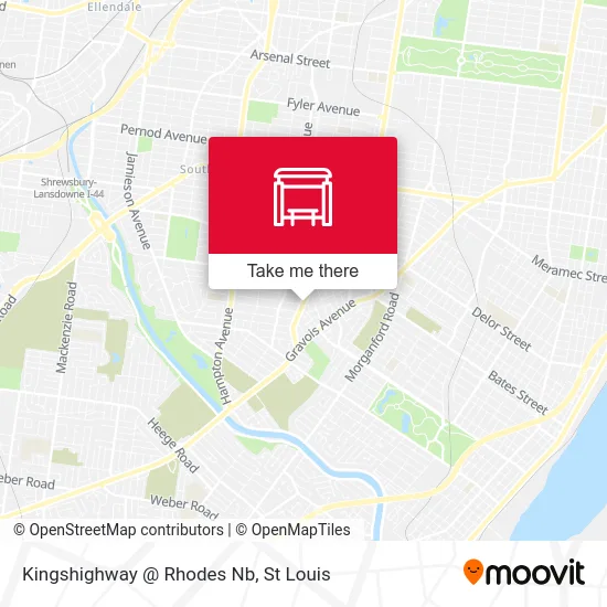 Kingshighway @ Rhodes Nb map