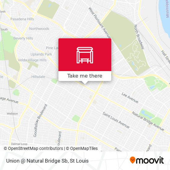 Mapa de Union @ Natural Bridge Sb