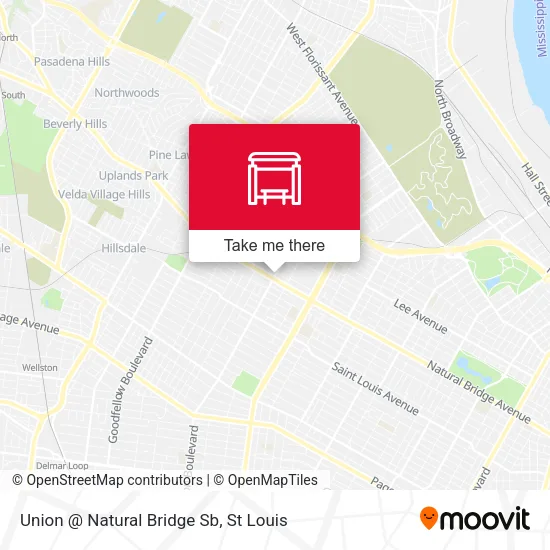 Mapa de Union @ Natural Bridge Sb