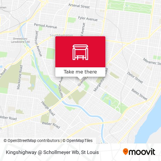 Kingshighway @ Schollmeyer Wb map