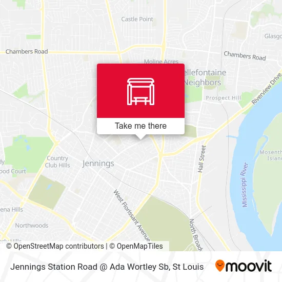 Jennings Station Road @ Ada Wortley Sb map