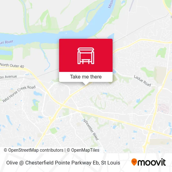 Olive @ Chesterfield Pointe Parkway Eb map
