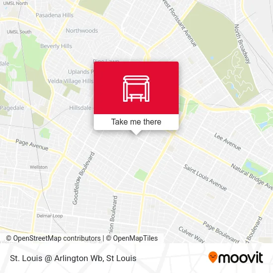 St. Louis @ Arlington Wb map