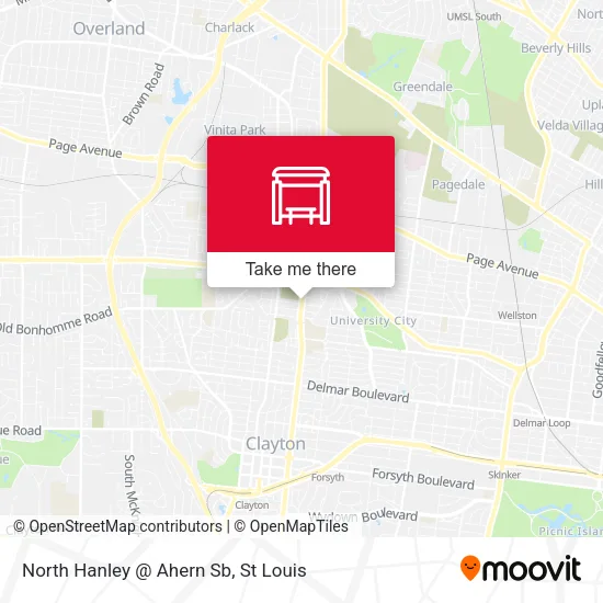 North Hanley @ Ahern Sb map
