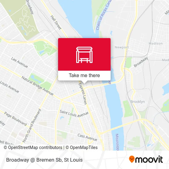 Broadway @ Bremen Sb map