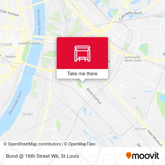 Bond @ 16th Street Wb map