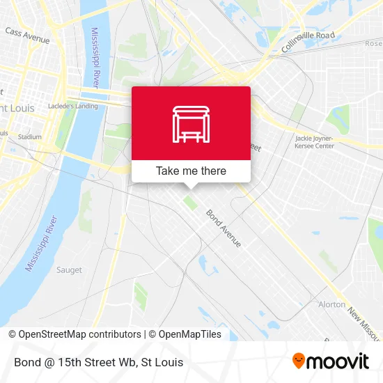 Bond @ 15th Street Wb map