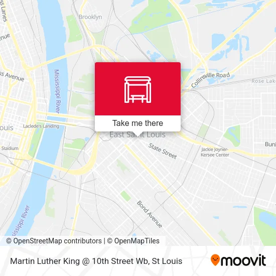 Martin Luther King @ 10th Street Wb map