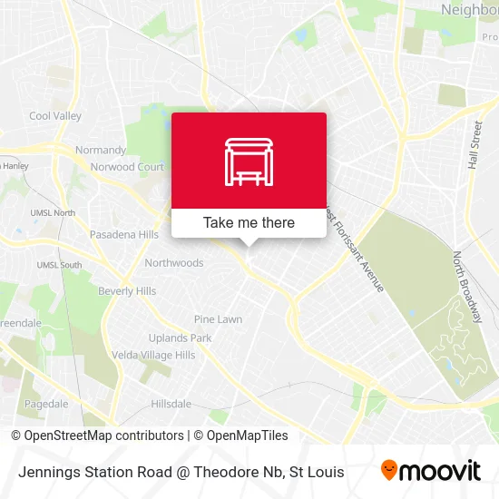 Jennings Station Road @ Theodore Nb map