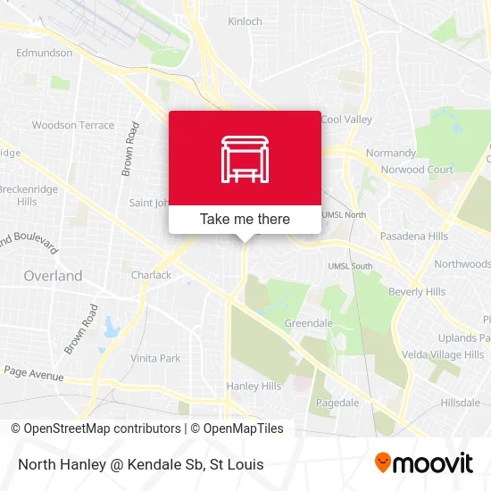 North Hanley @ Kendale Sb map