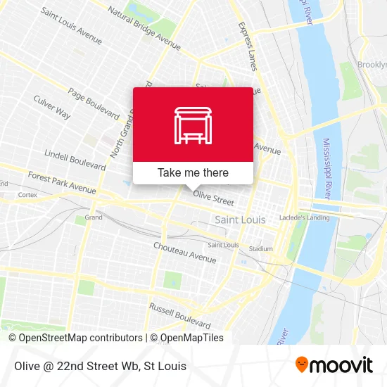 Mapa de Olive @ 22nd Street Wb