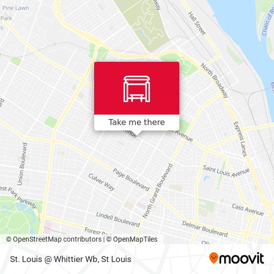 St. Louis @ Whittier Wb map