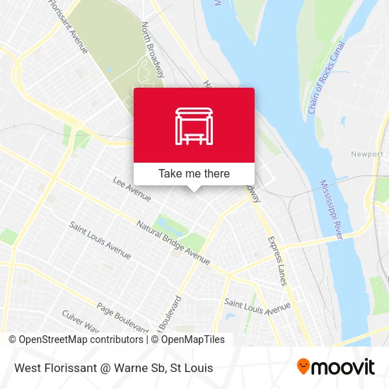 West Florissant @ Warne Sb map