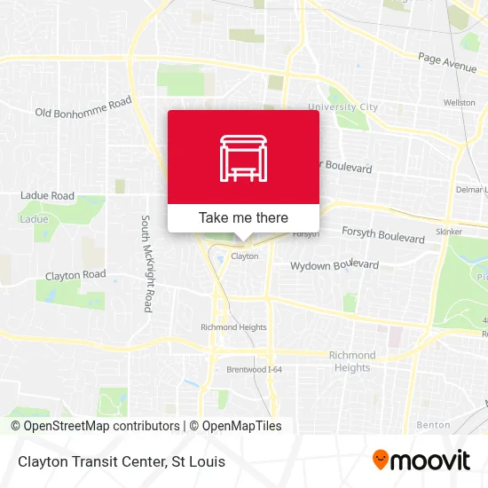 Clayton Transit Center map