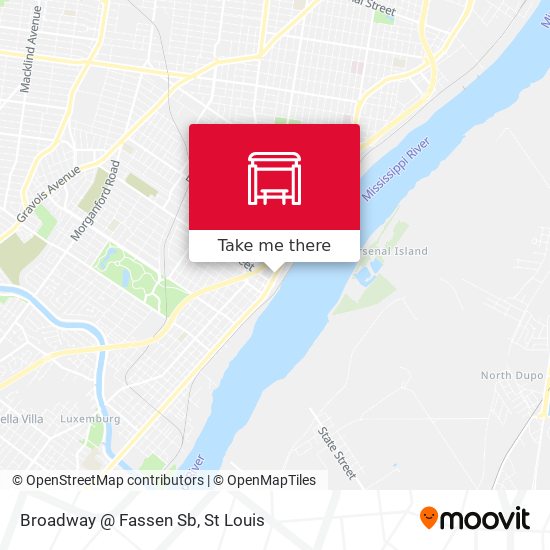 Broadway @ Fassen Sb map