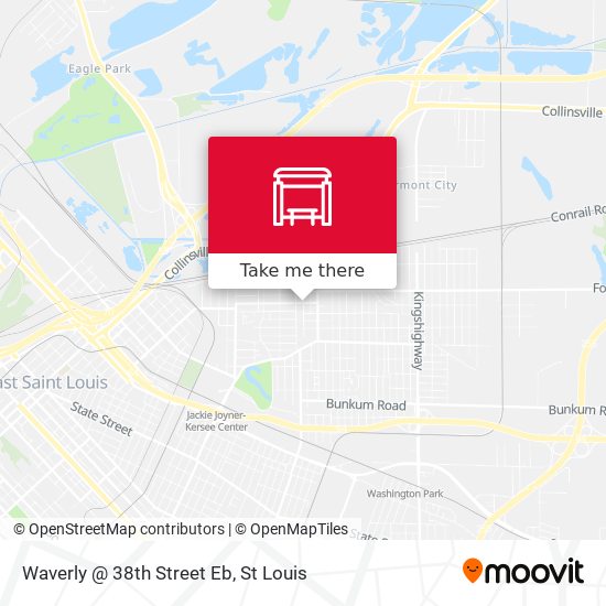 Waverly @ 38th Street Eb map