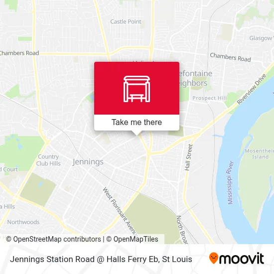 Jennings Station Road @ Halls Ferry Eb map