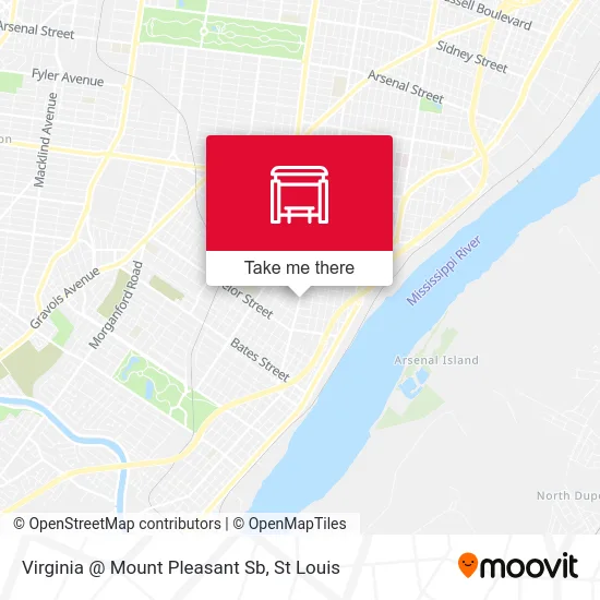 Virginia @ Mount Pleasant Sb map