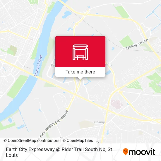 Earth City Expressway @ Rider Trail South Nb map