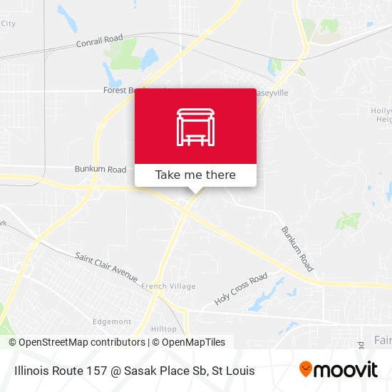 Illinois Route 157 @ Sasak Place Sb map