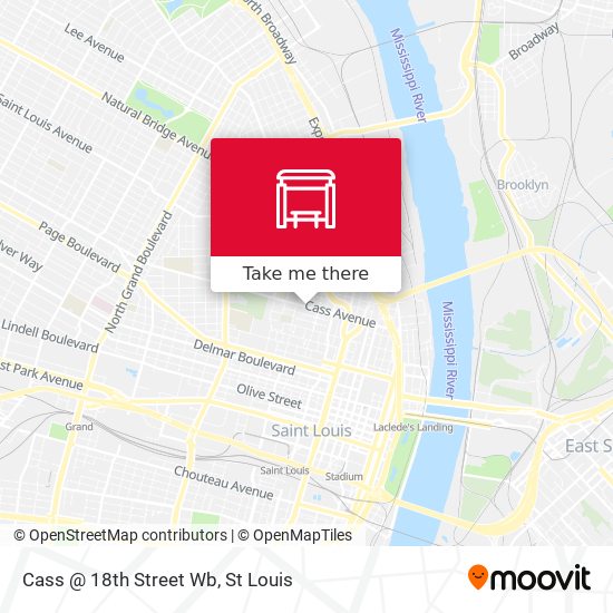 Cass @ 18th Street Wb map