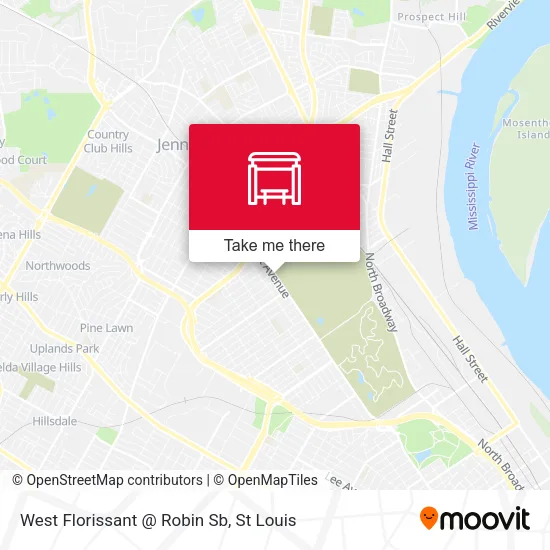West Florissant @ Robin Sb map