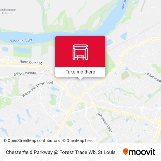 Chesterfield Parkway @ Forest Trace Wb map