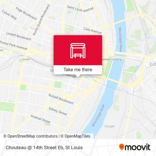 Mapa de Chouteau @ 14th Street Eb