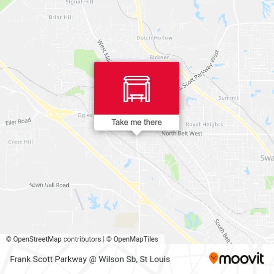 Frank Scott Parkway @ Wilson Sb map