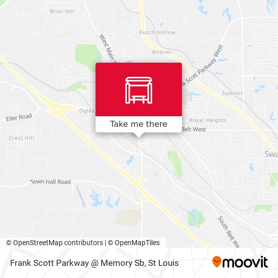 Frank Scott Parkway @ Memory Sb map