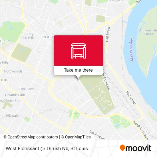 West Florissant @ Thrush Nb map