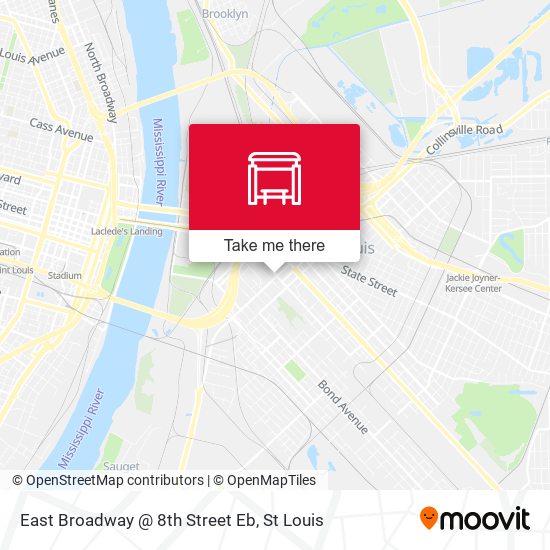 Mapa de East Broadway @ 8th Street Eb