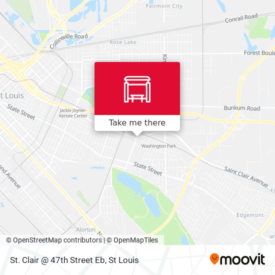 St. Clair @ 47th Street Eb map