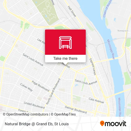 Mapa de Natural Bridge @ Grand Eb