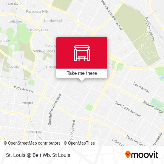 St. Louis @ Belt Wb map