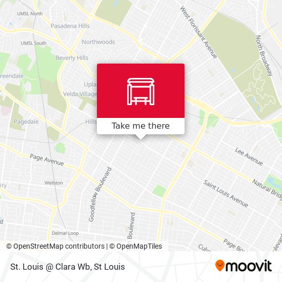 St. Louis @ Clara Wb map