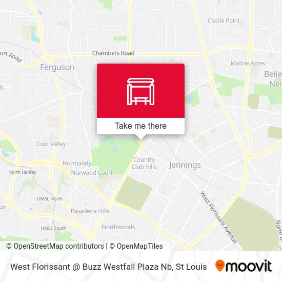 West Florissant @ Buzz Westfall Plaza Nb map