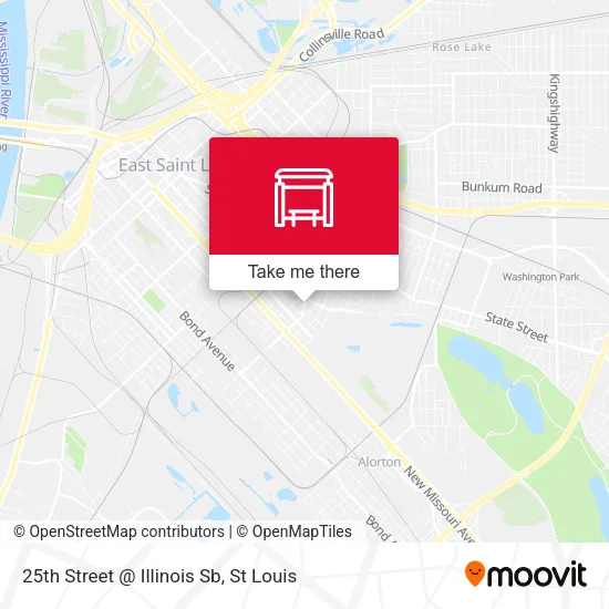 25th Street @ Illinois Sb map